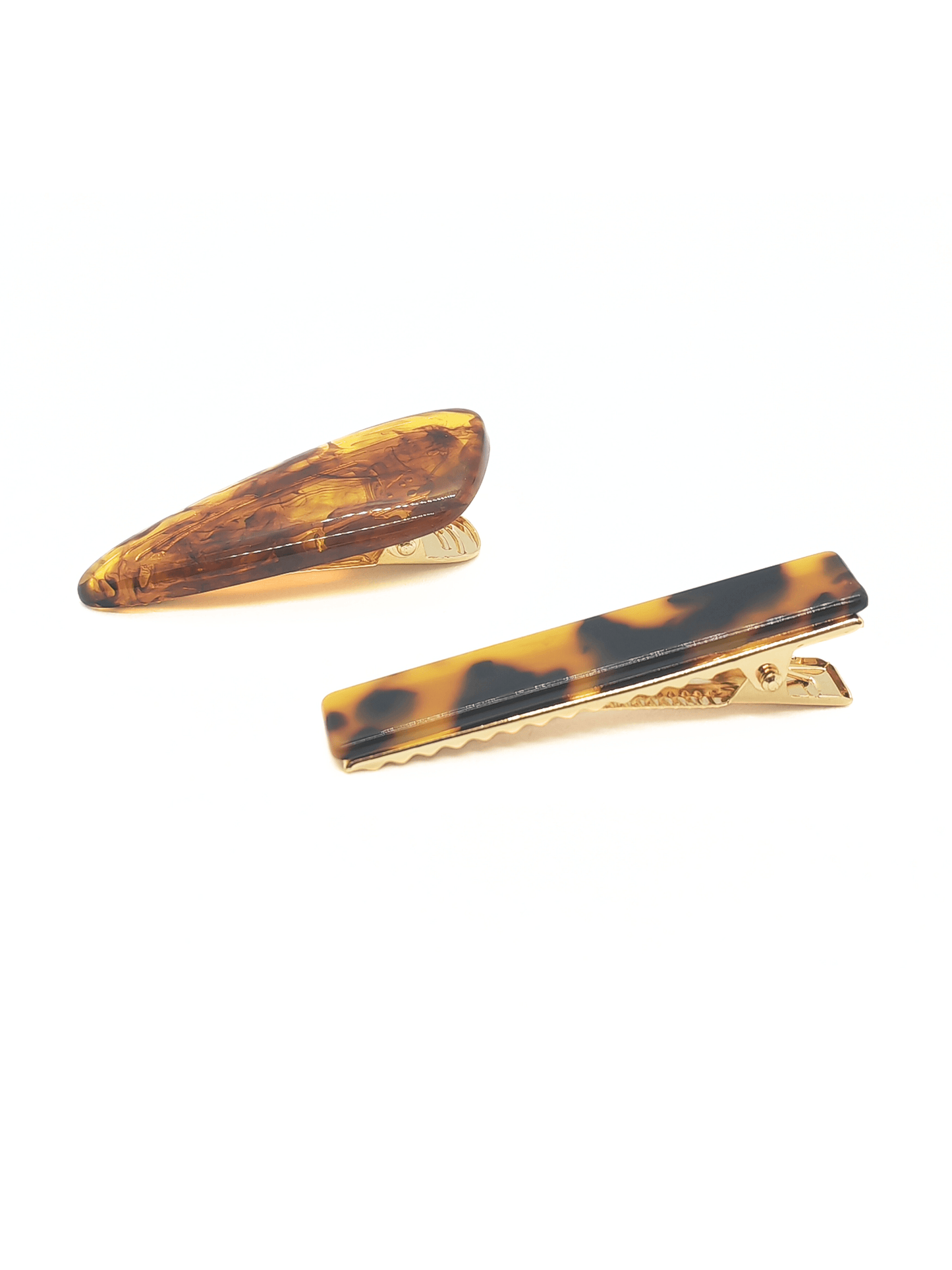 Amber & Tortoiseshell Hair Clips (2-Pack) - cllovestudio