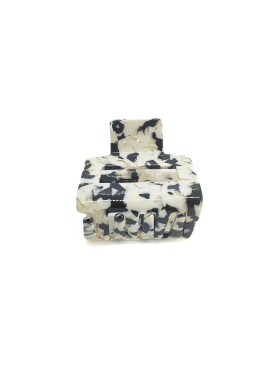 Black & White Mosaic Square Hair Claw Clip - cllovestudio