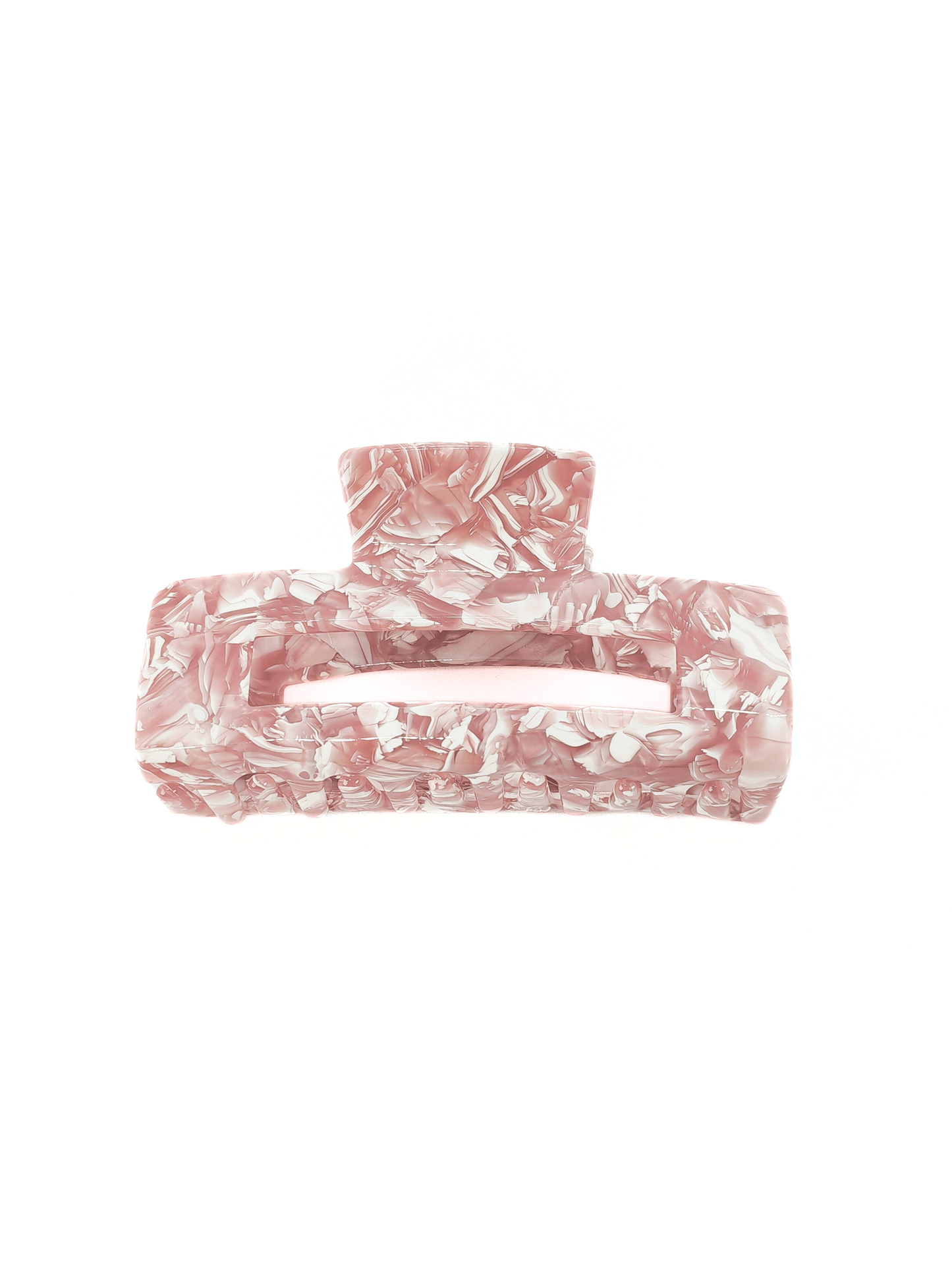 Blush Marble Rectangular Hair Claw Clip - cllovestudio