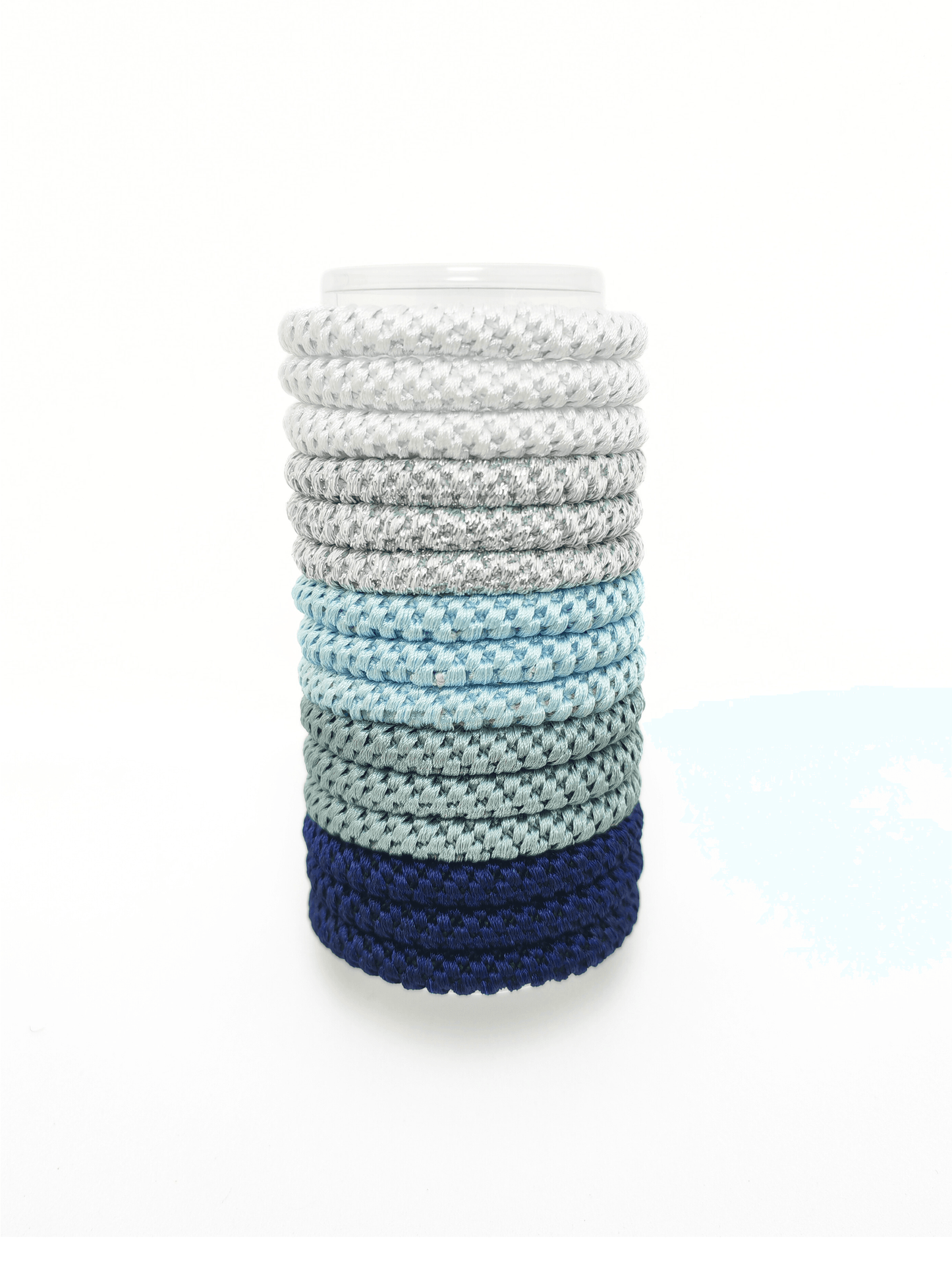 Braided Elastic Hair Ties Set - Oceanic Tones (15-Pack) - cllovestudio