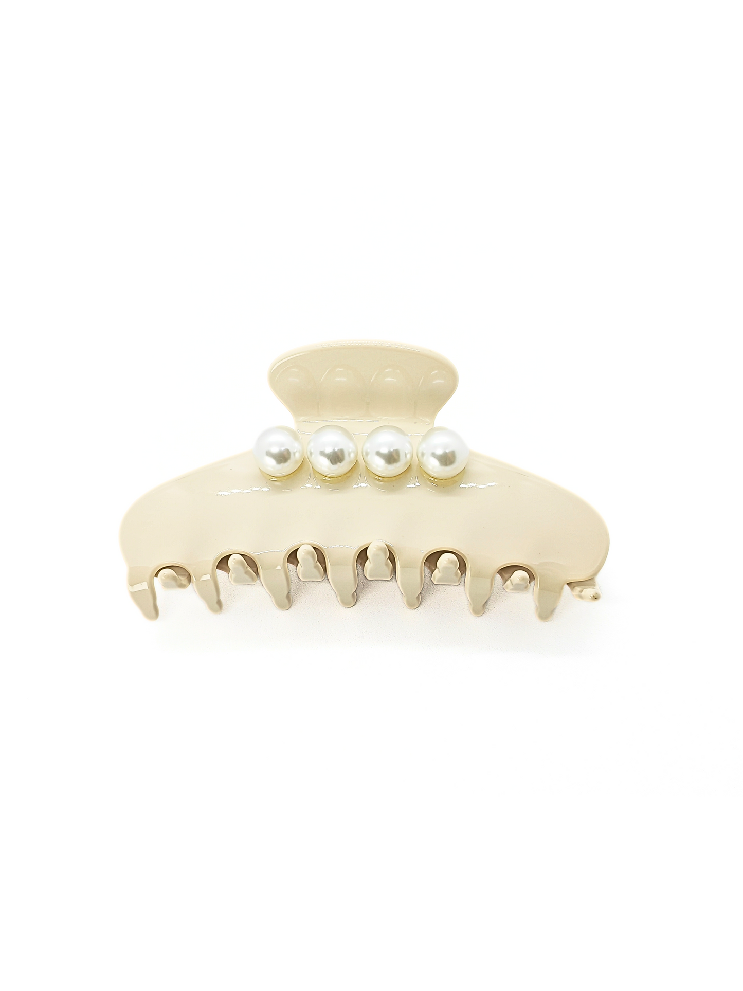 Classic Pearl Hair Claw Clip - Creamy White_cllovestudio