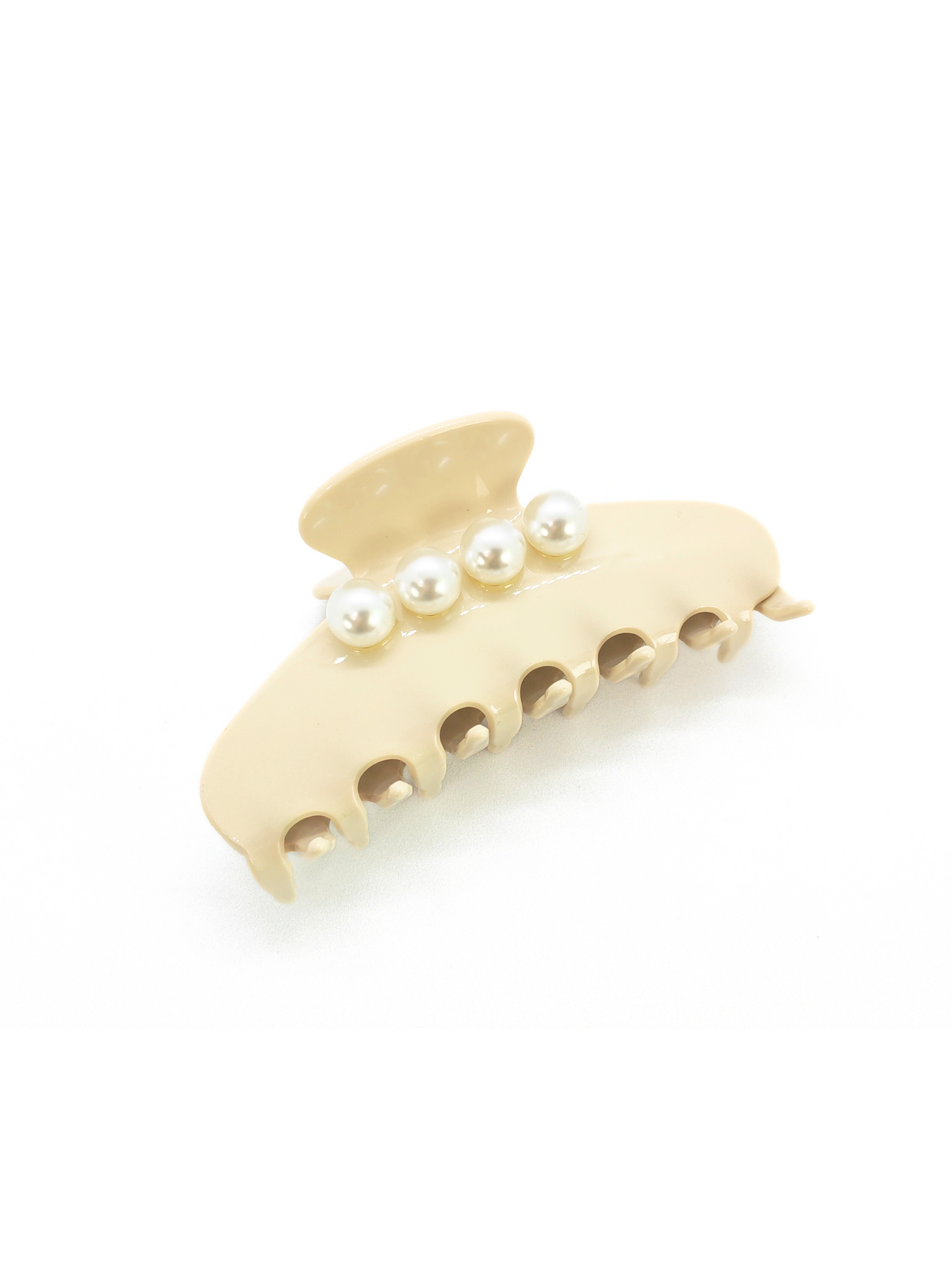 Classic Pearl Hair Claw Clip - Creamy White_cllovestudio