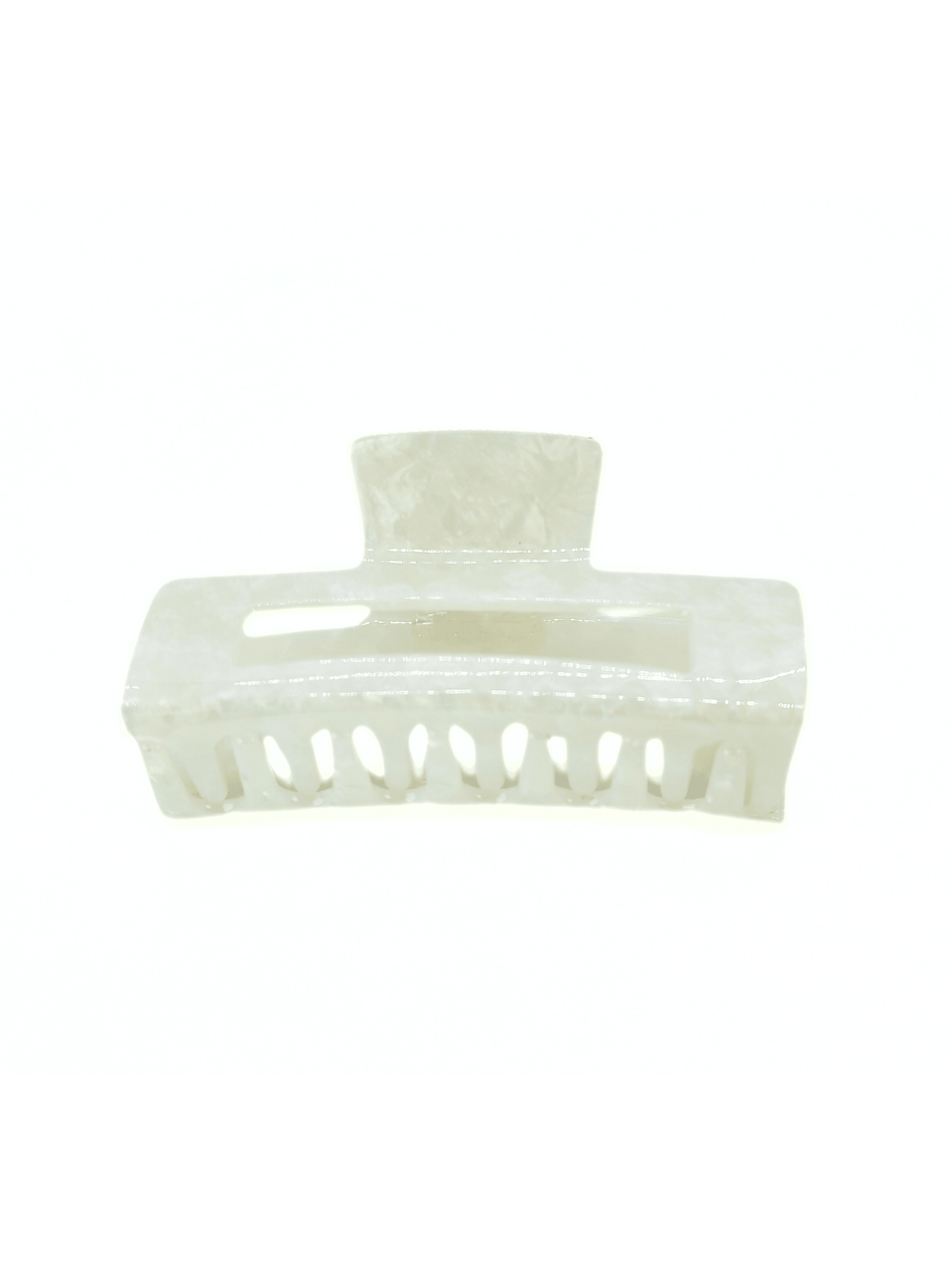 Gemstone White Rectangular Hair Claw Clip - cllovestudio