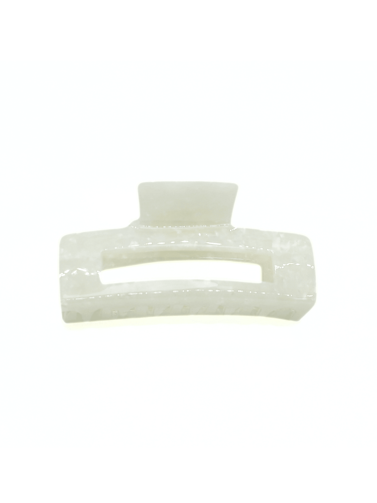 Gemstone White Rectangular Hair Claw Clip - cllovestudio