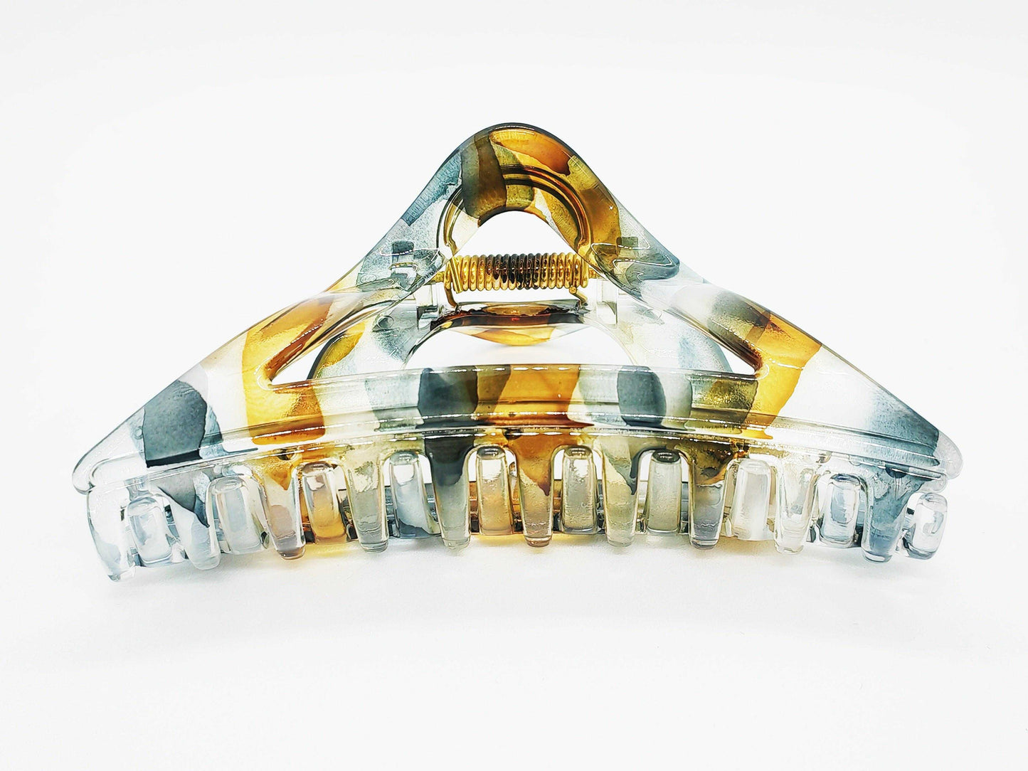 Modern Art Amber Marble Triangle Hair Clip - cllovestudio