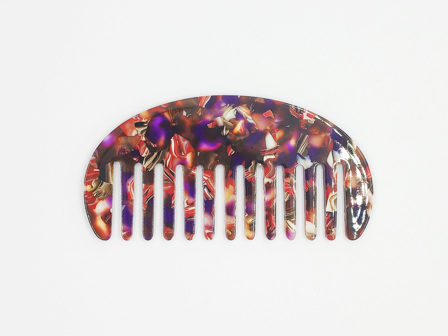 Marble Finish Acetate Hair Comb - cllovestudio