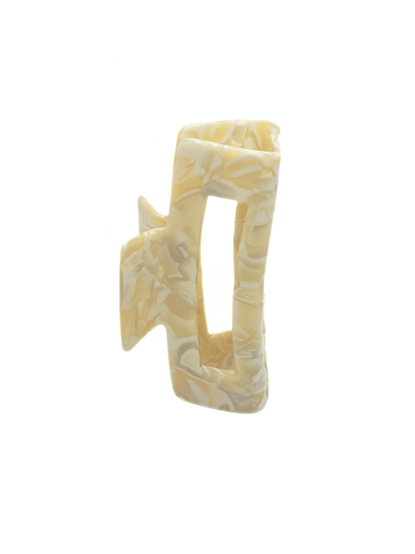 Ivory Marble Rectangular Hair Claw Clip - cllovestudio