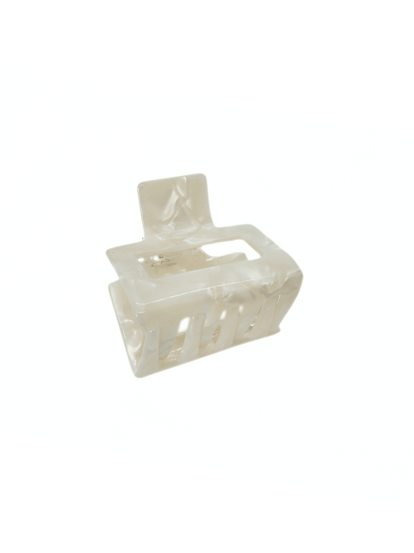 Ivory Pearl Gloss Square Hair Claw Clip - cllovestudio