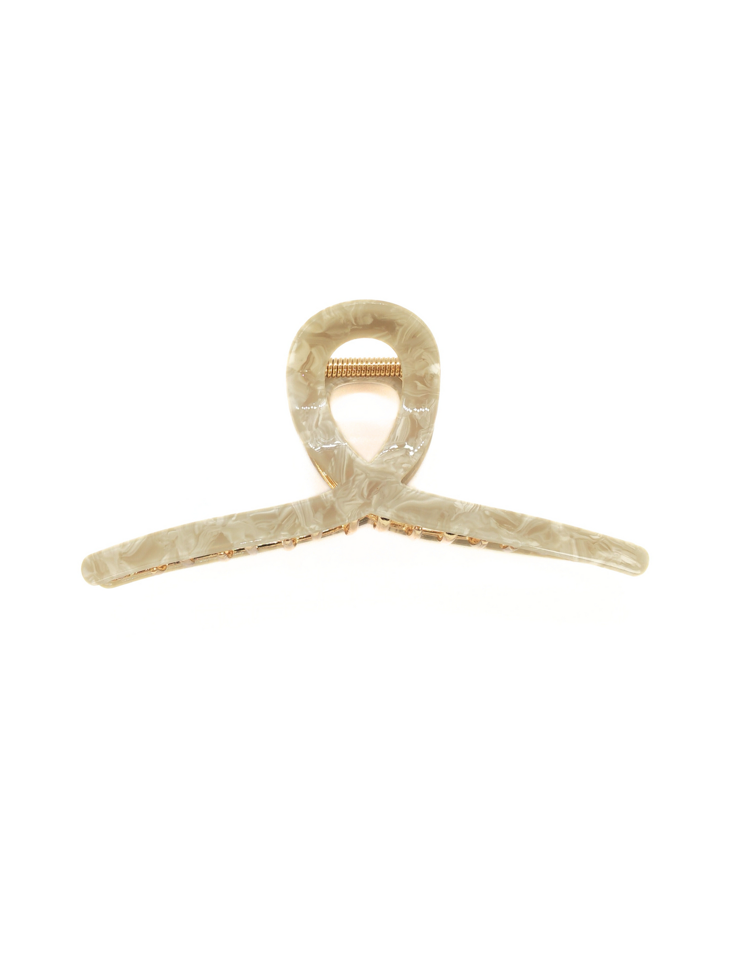 Khaki Marbled Twisted Hair Claw Clip_cllovestudio