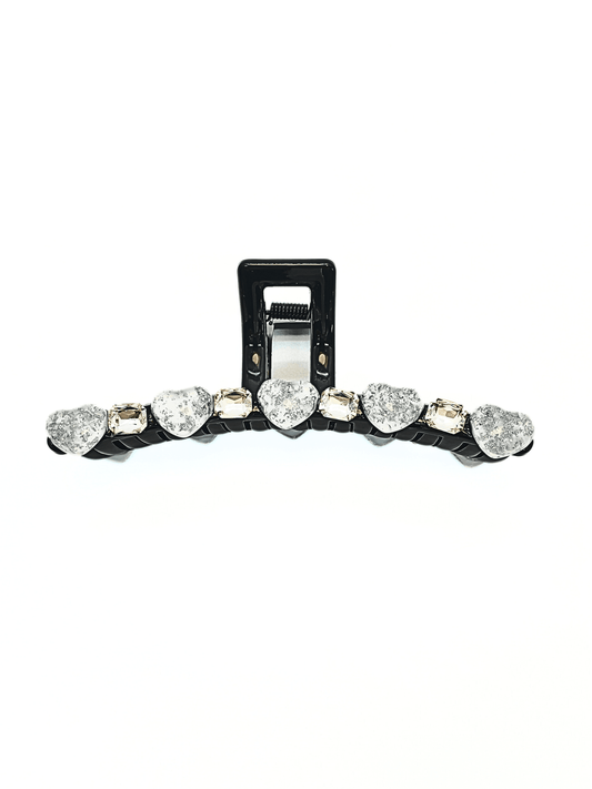 Luxury Heart Crystal Hair Claw Clip - cllovestudio
