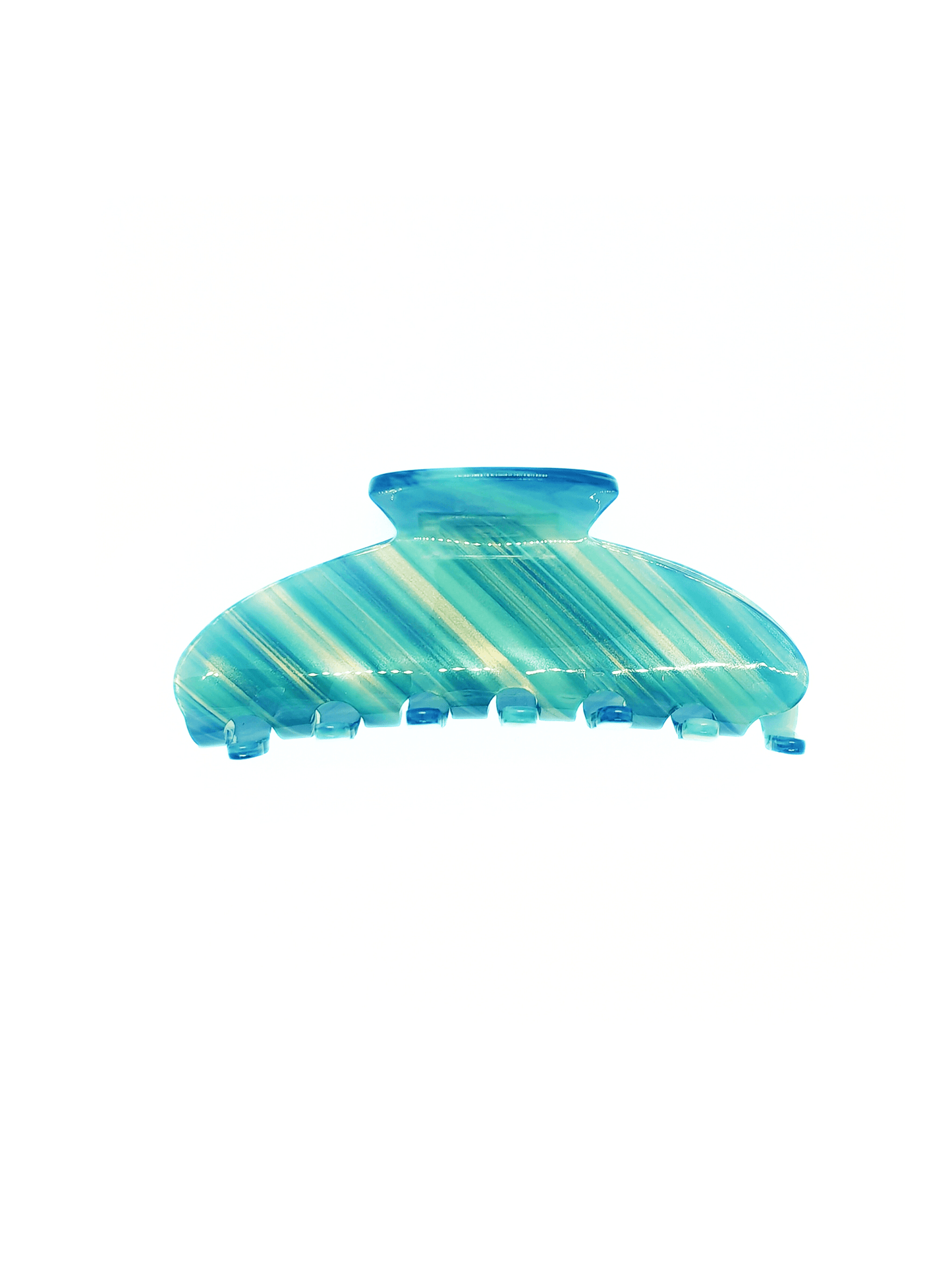 Malachite Green Striped Hair Claw Clip - cllovestudio