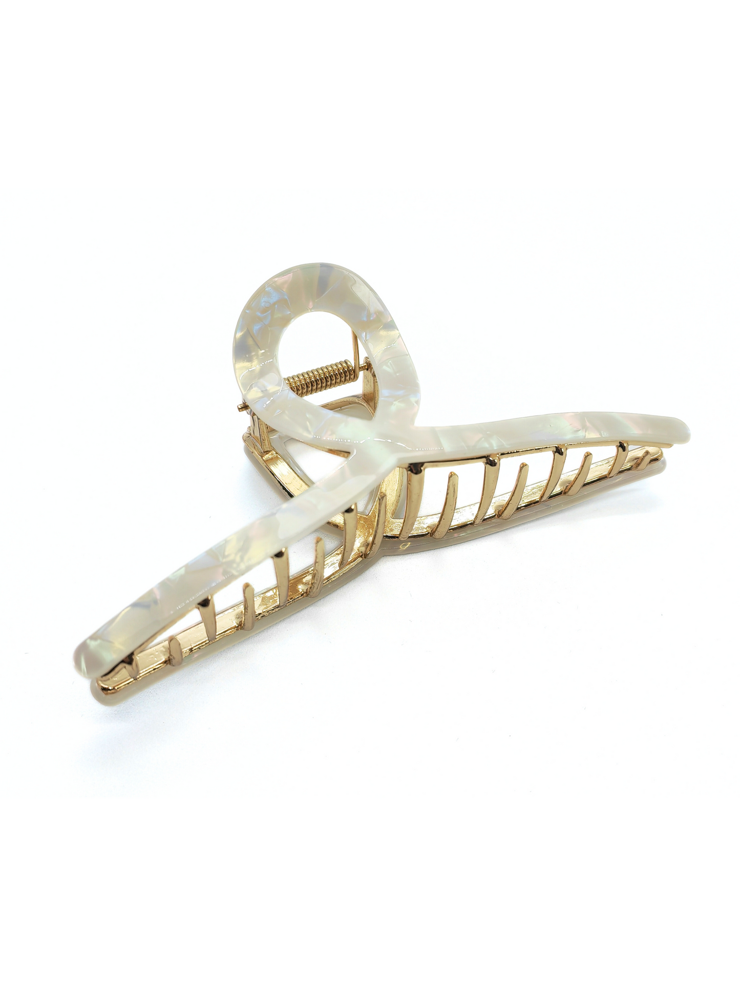 Mermaid White Twisted Hair Claw Clip_cllovestudio