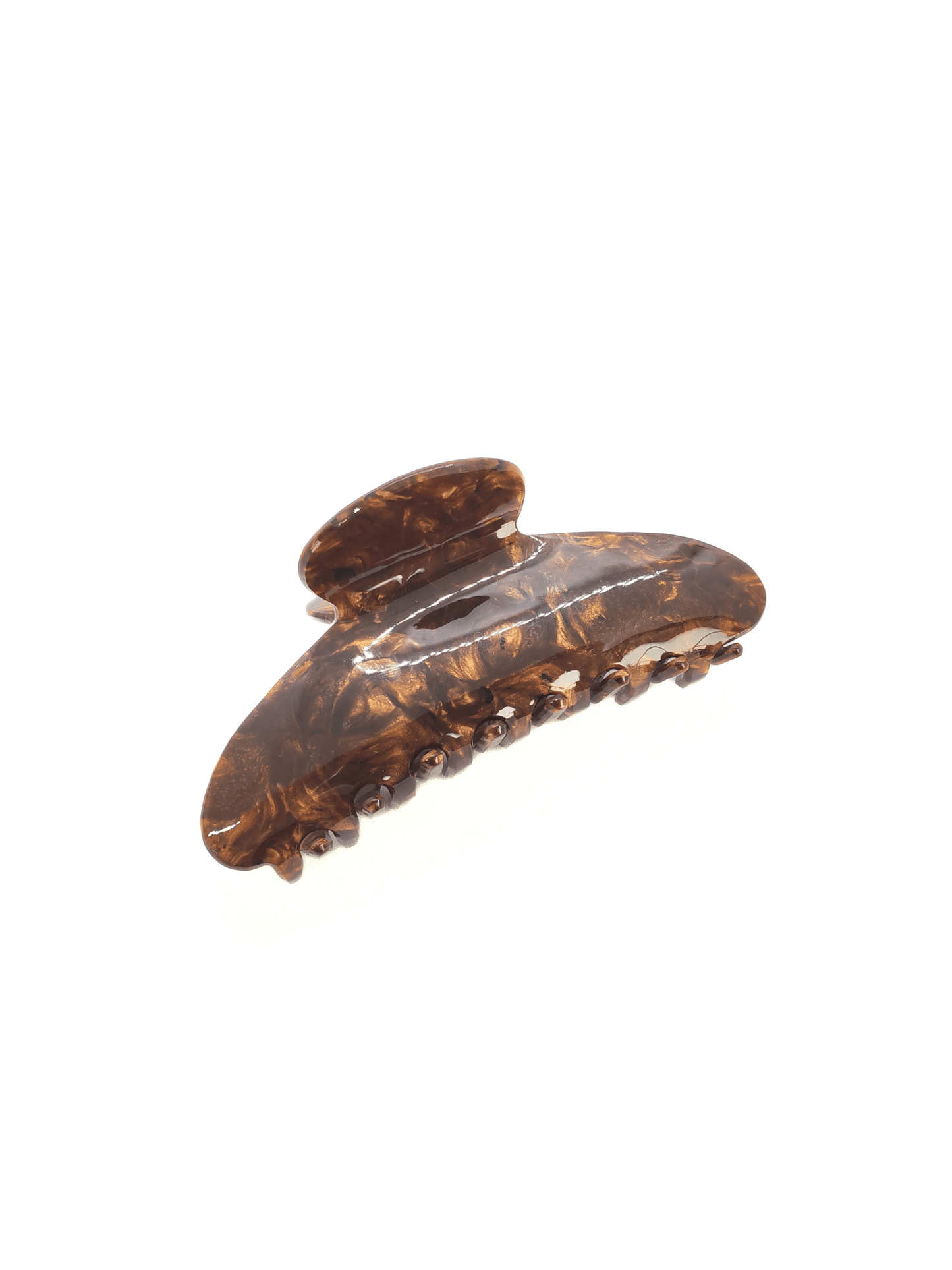 Nut Brown Marble Oval Hair Claw Clip - cllovestudio