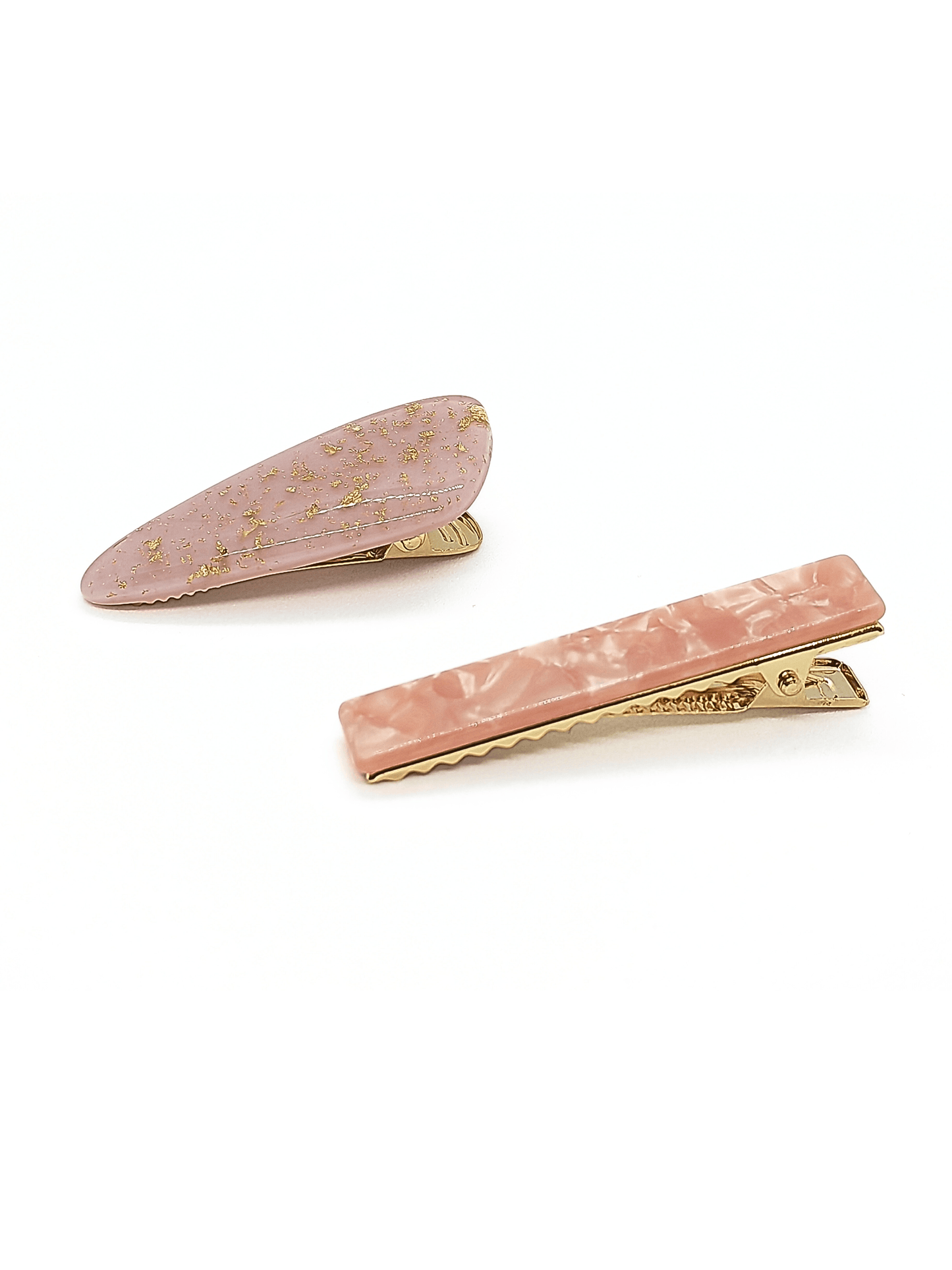 Pink Sparkle & Shell Hair Clips (2-Pack) - cllovestudio