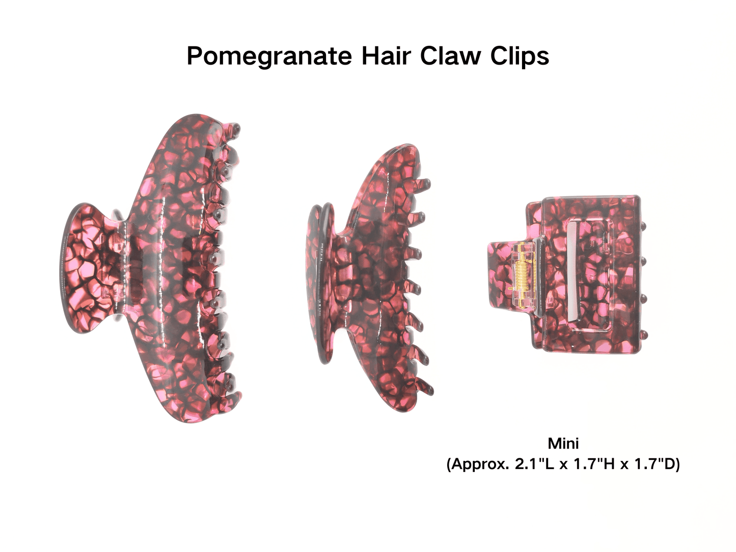 Pomegranate Square Jaw Hair Clip - cllovestudio
