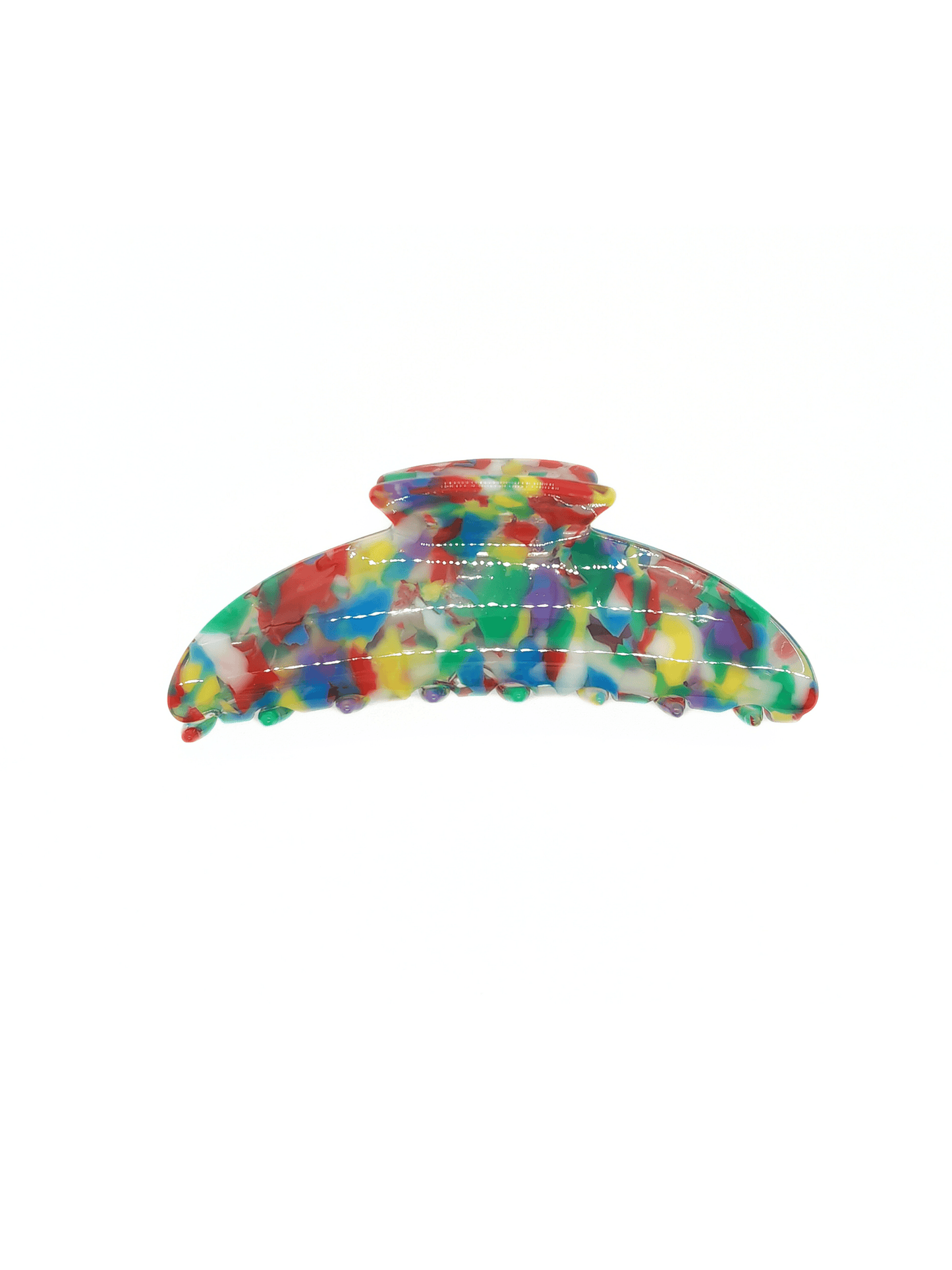 Rainbow Confetti Mosaic Hair Claw Clip - cllovestudio
