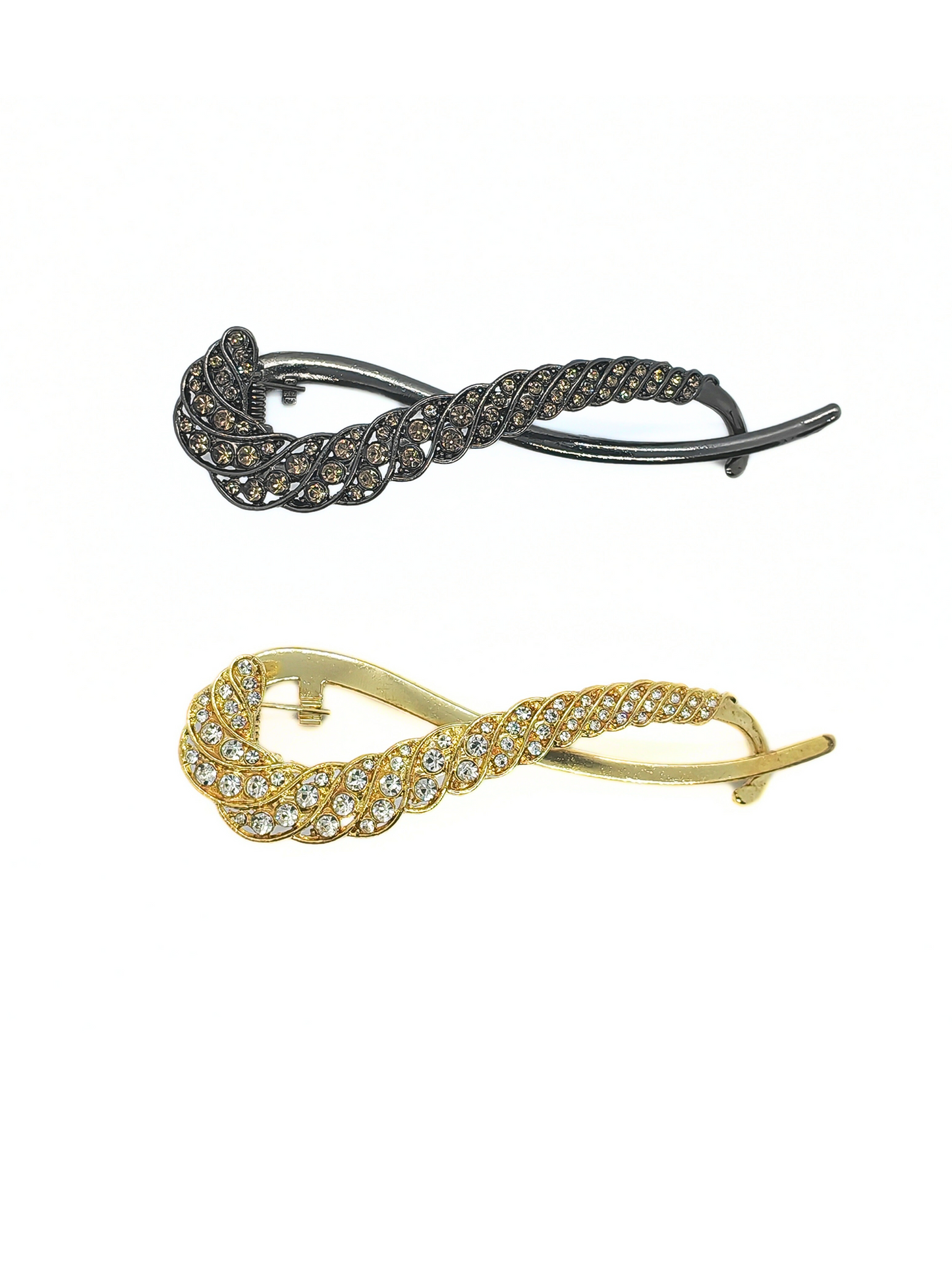 Zircon Feather Twist Hair Clip-cllovestudio