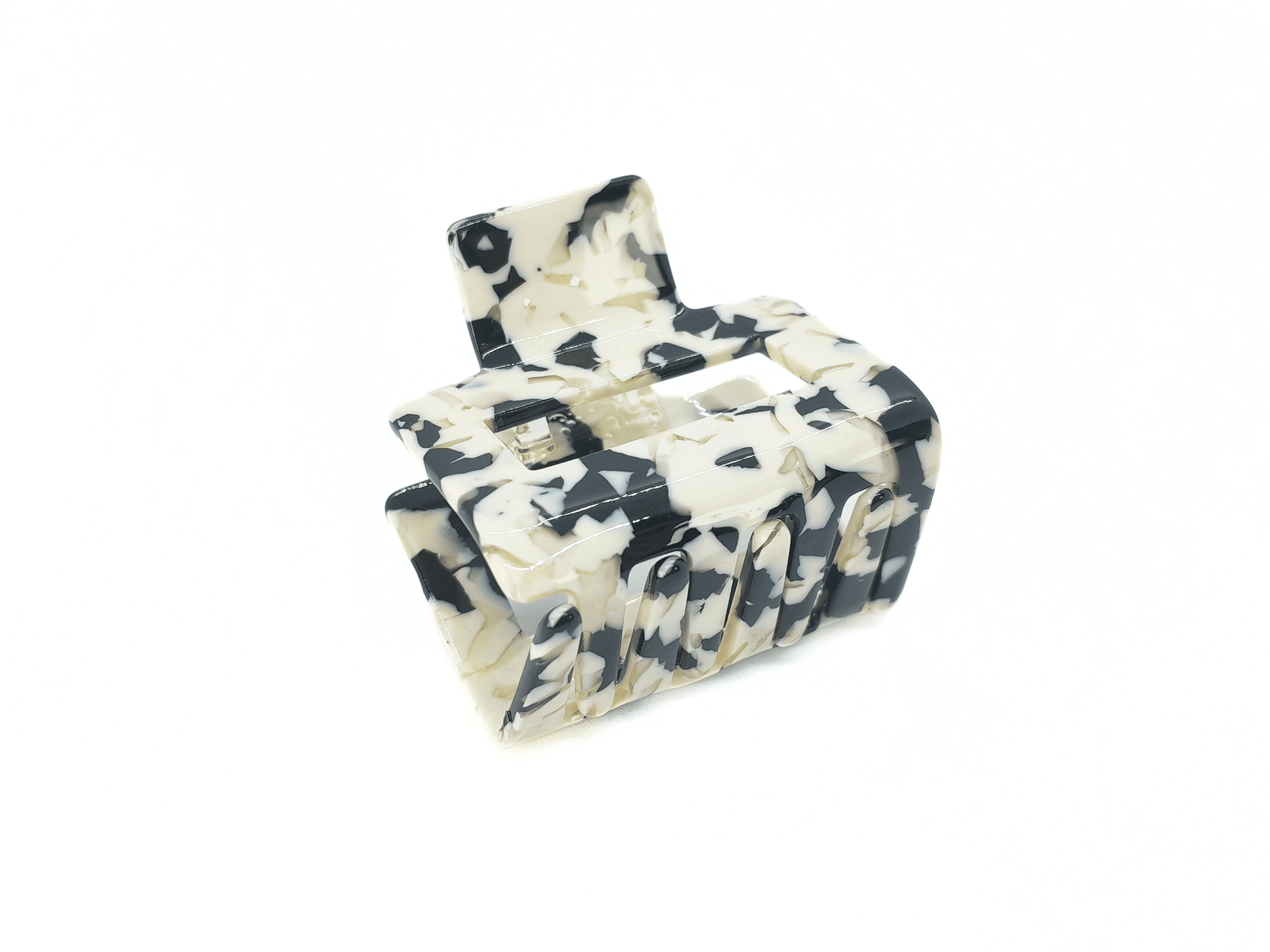 Black & White Mosaic Square Hair Claw Clip - cllovestudio