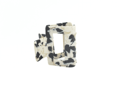 Black & White Mosaic Square Hair Claw Clip - cllovestudio