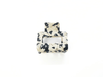 Black & White Mosaic Square Hair Claw Clip - cllovestudio