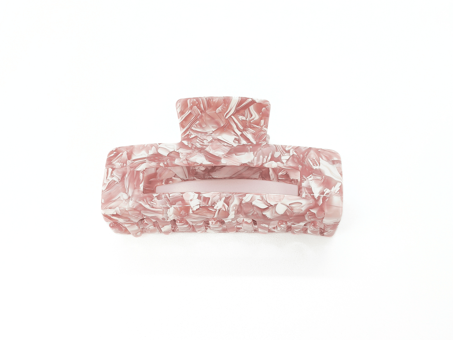 Blush Marble Rectangular Hair Claw Clip - cllovestudio