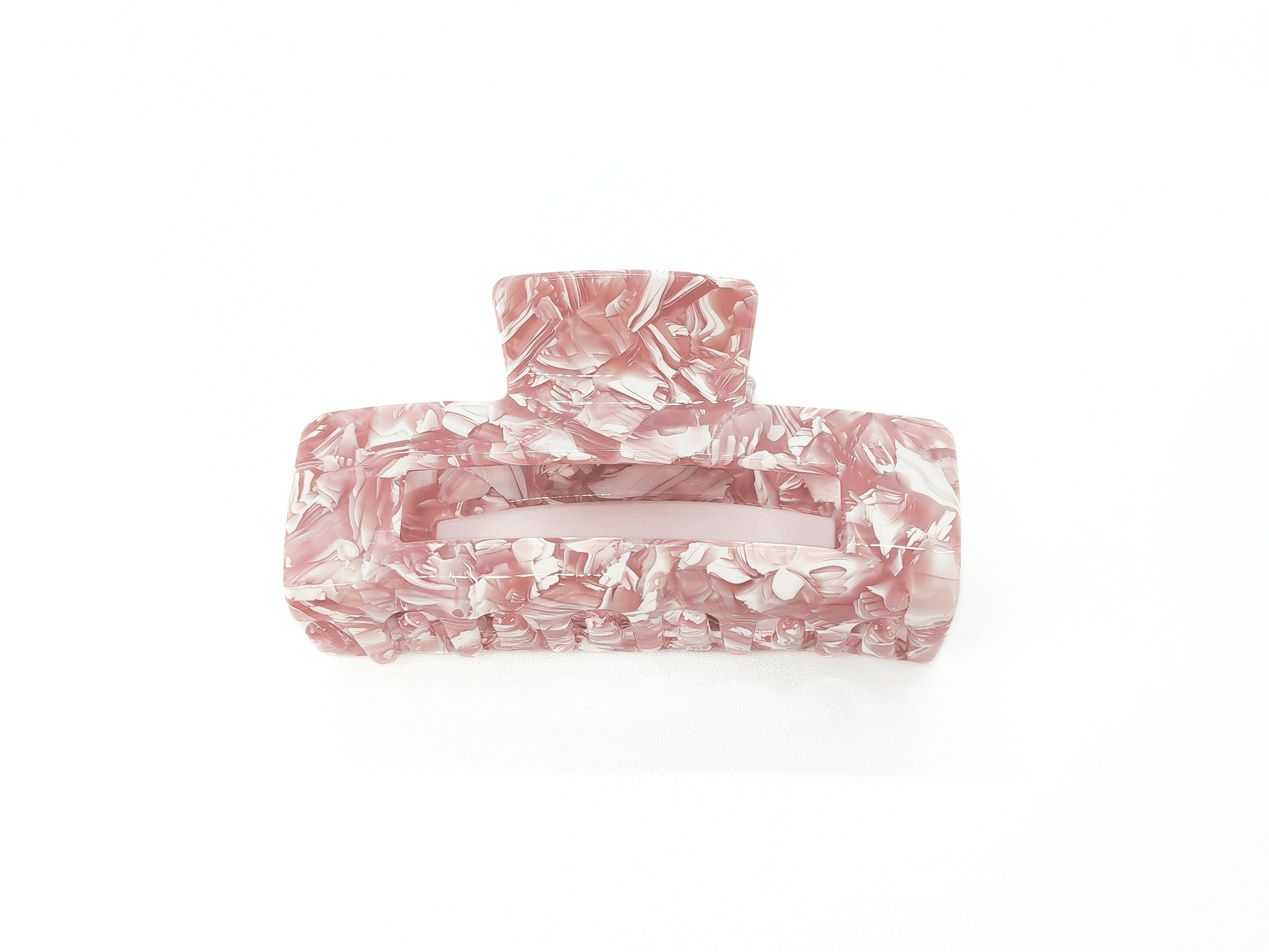 Blush Marble Rectangular Hair Claw Clip - cllovestudio