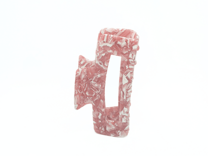 Blush Marble Rectangular Hair Claw Clip - cllovestudio