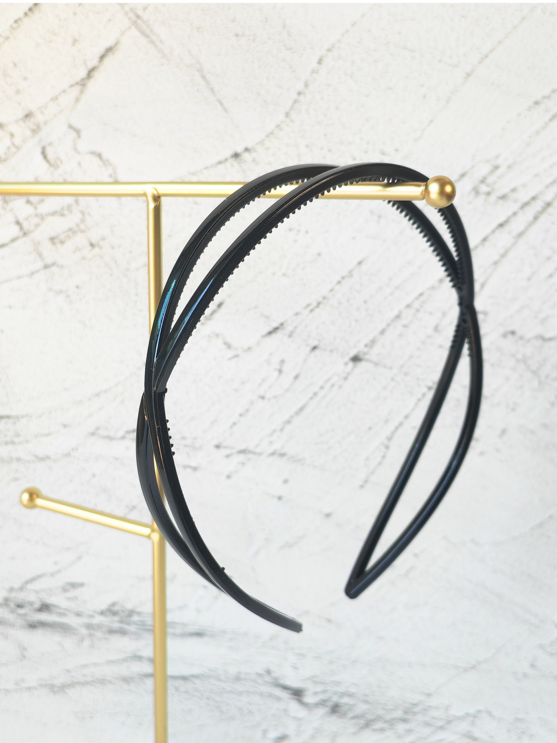 Classic Black Thin Crisscross Headband - cllovestudio