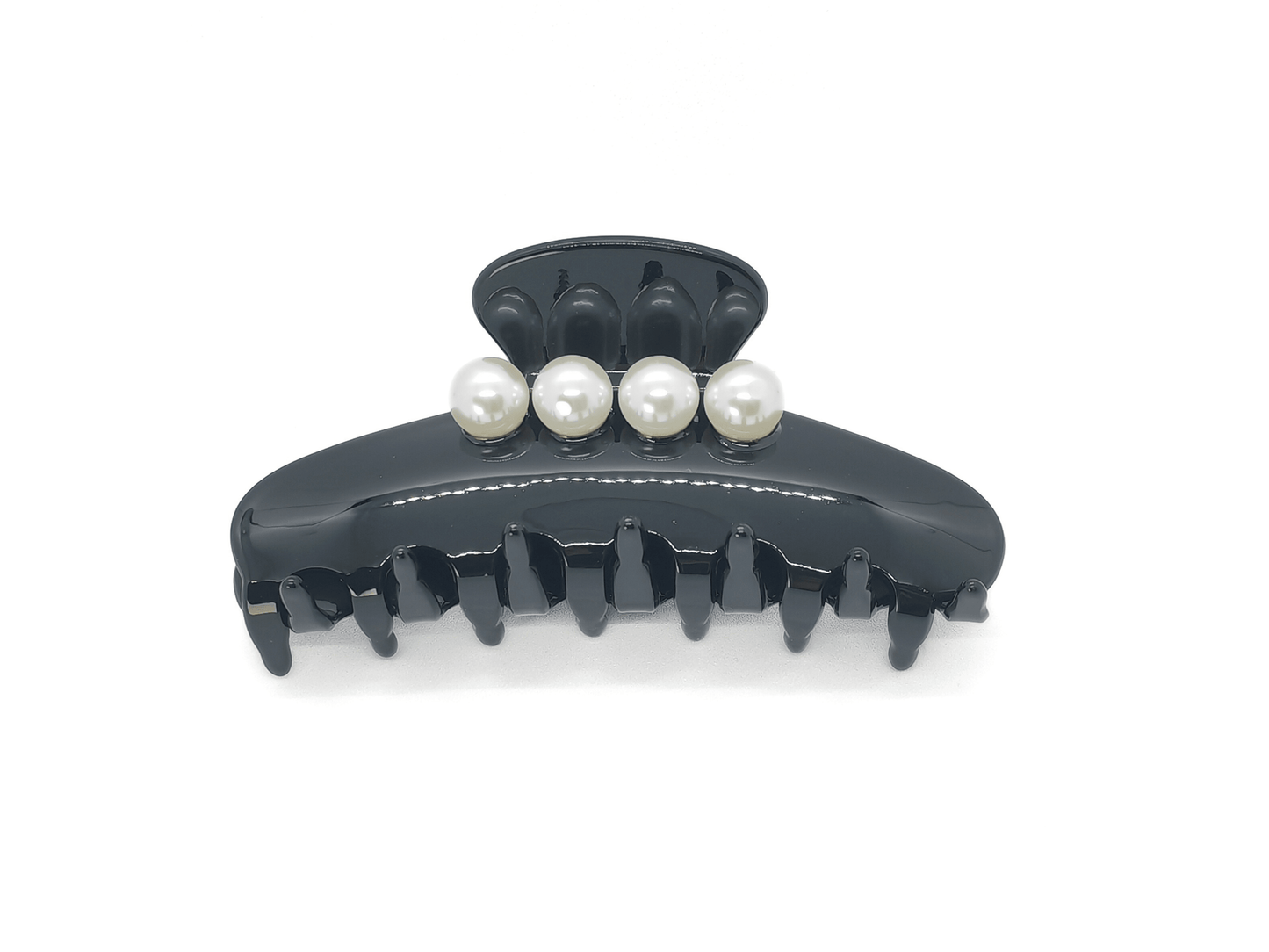 Classic Pearl Hair Claw Clip - Black - cllovestudio