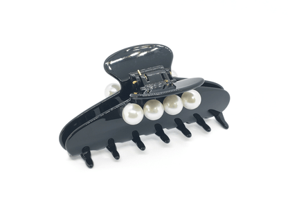 Classic Pearl Hair Claw Clip - Black - cllovestudio