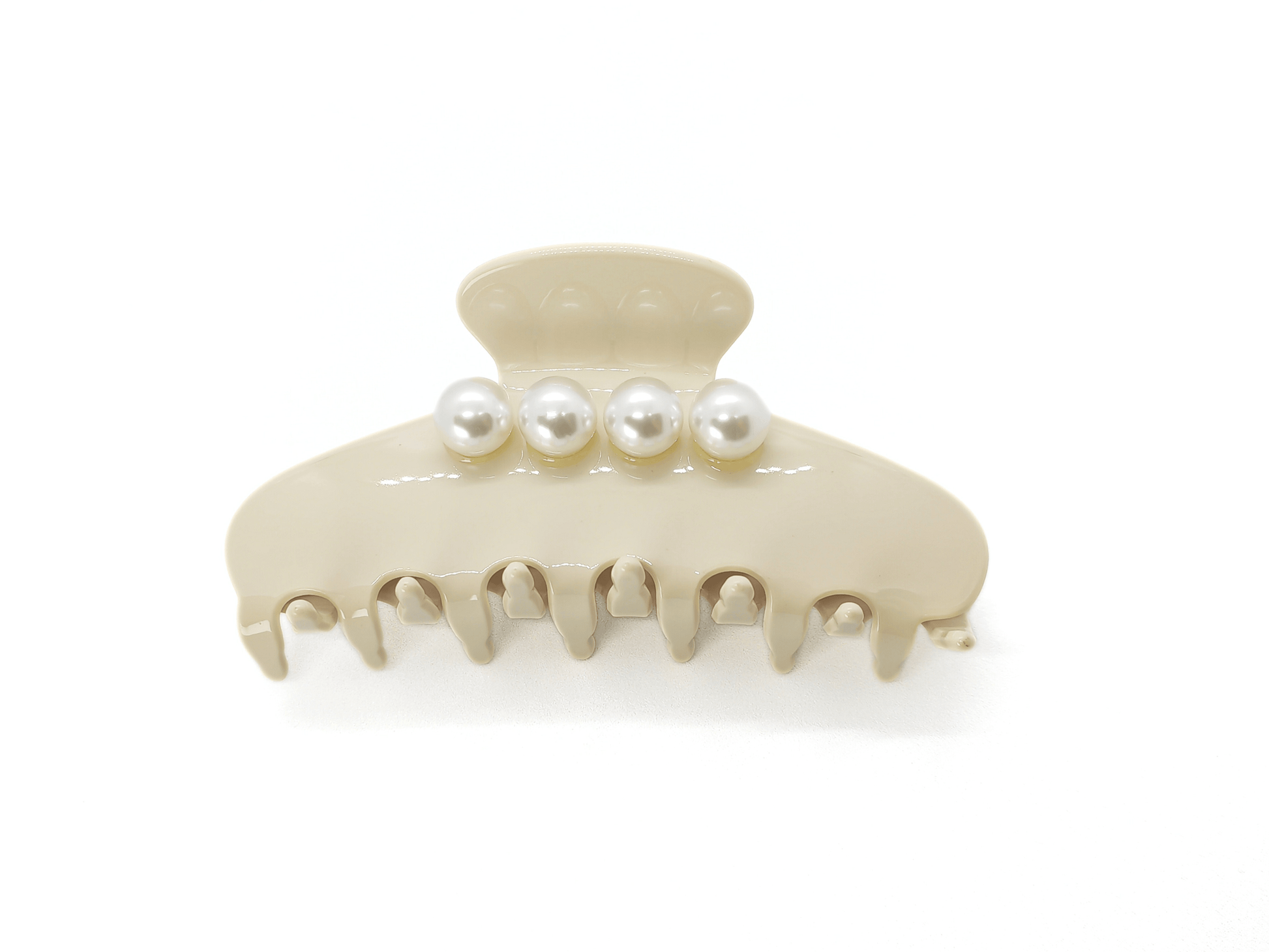 Classic Pearl Hair Claw Clip - Creamy White - cllovestudio