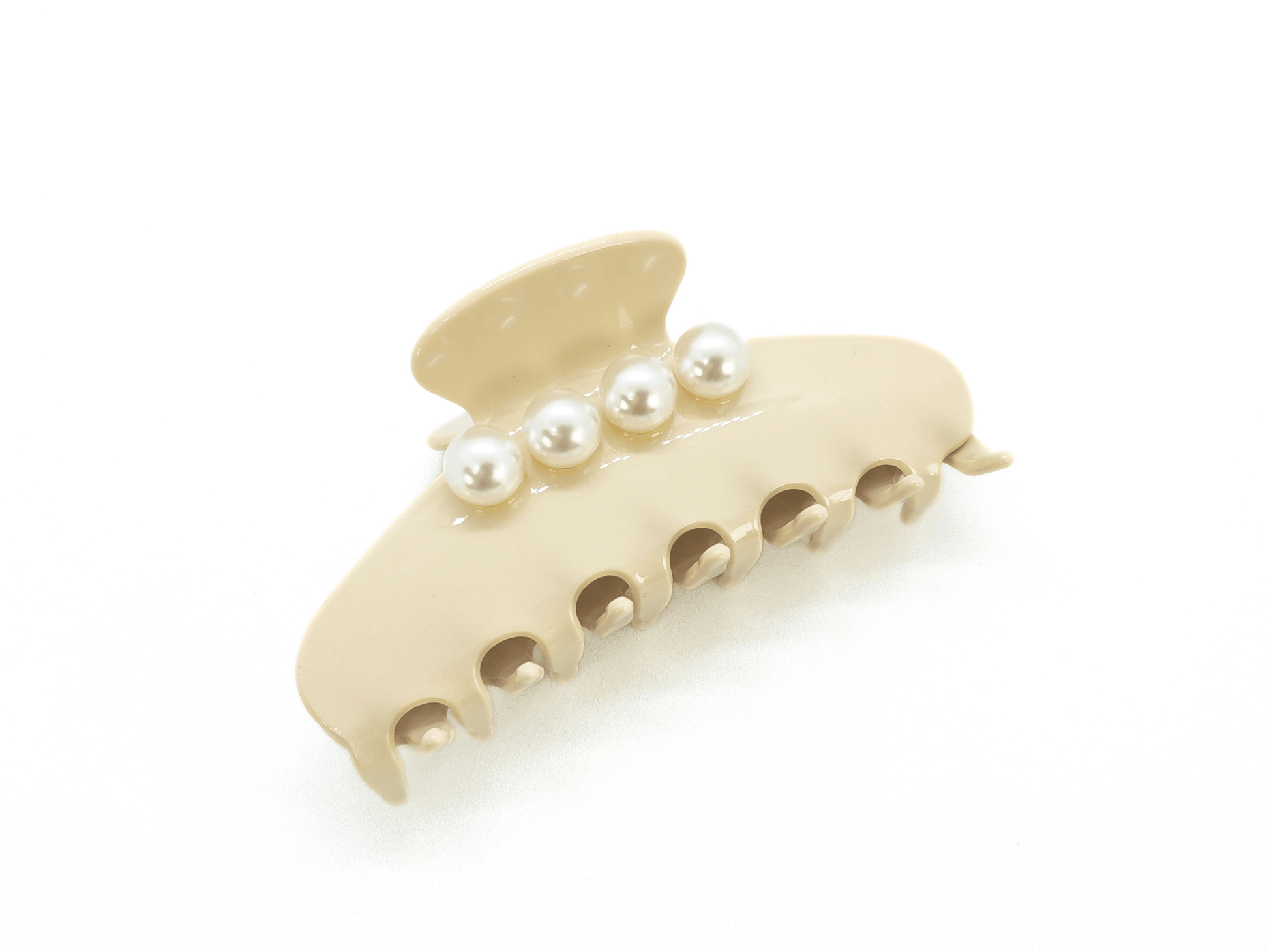 Classic Pearl Hair Claw Clip - Creamy White - cllovestudio