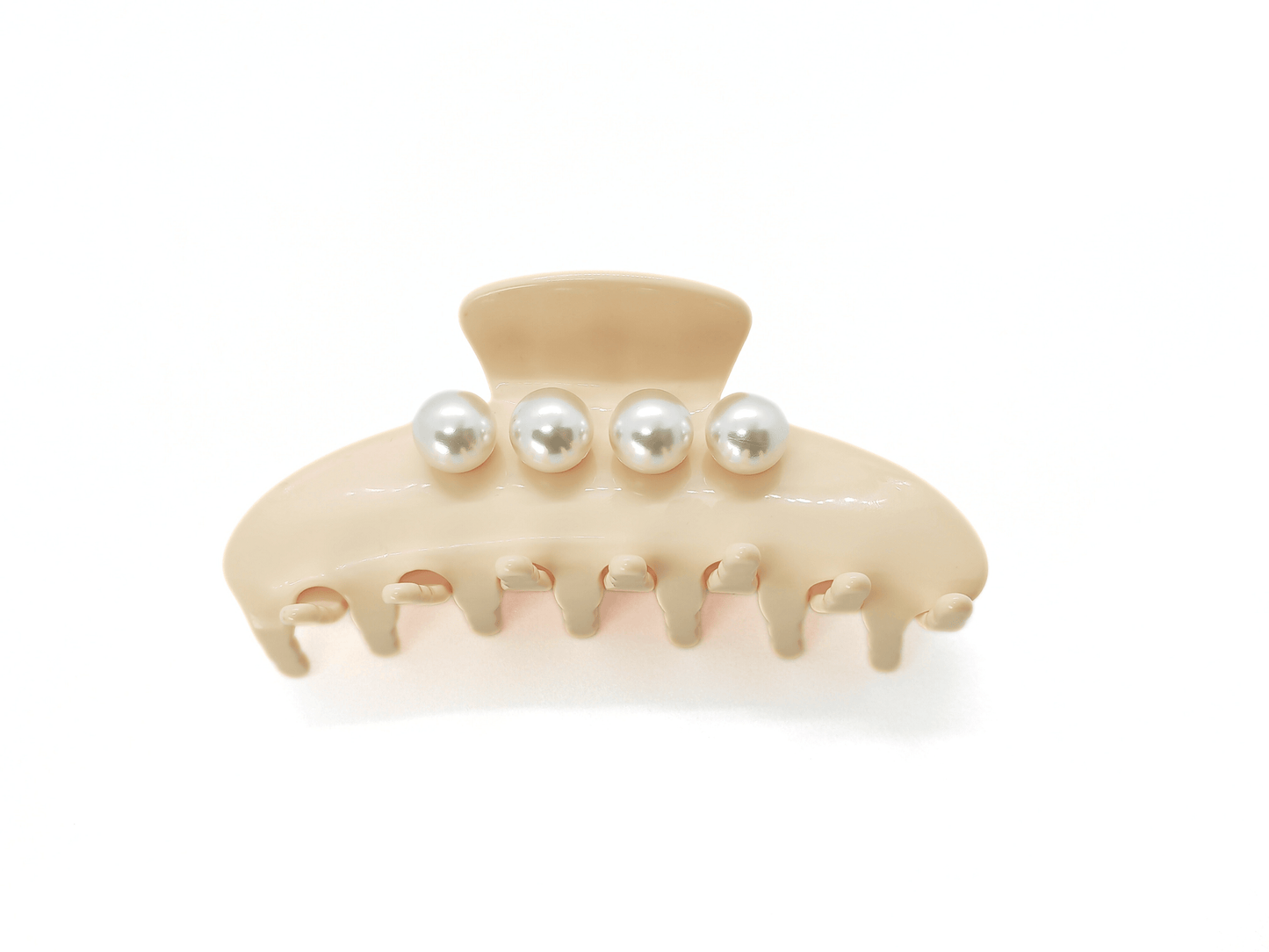 Classic Pearl Hair Claw Clip - Nude - cllovestudio