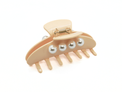 Classic Pearl Hair Claw Clip - Nude - cllovestudio