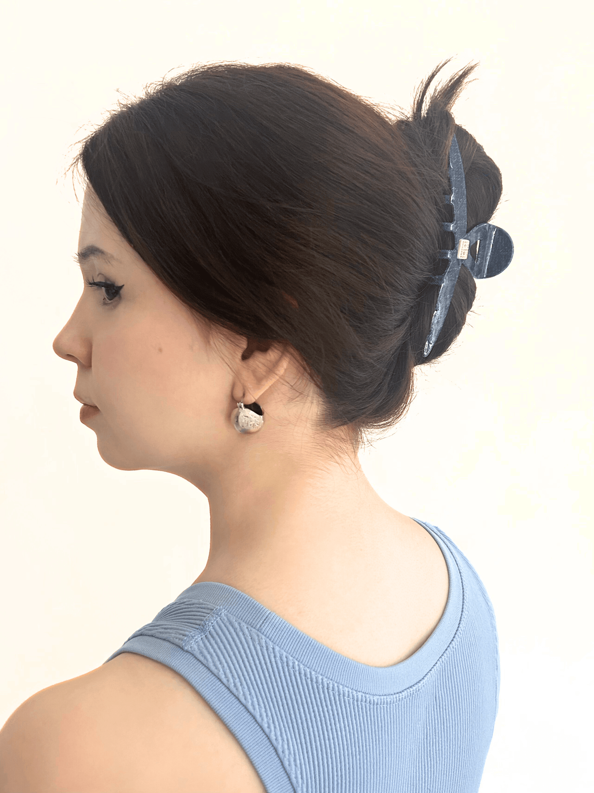 Denim Chic Acetate Hair Claw Clip - cllovestudio