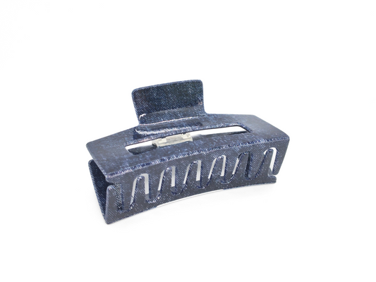 Denim Rectangular Hair Claw Clip - cllovestudio