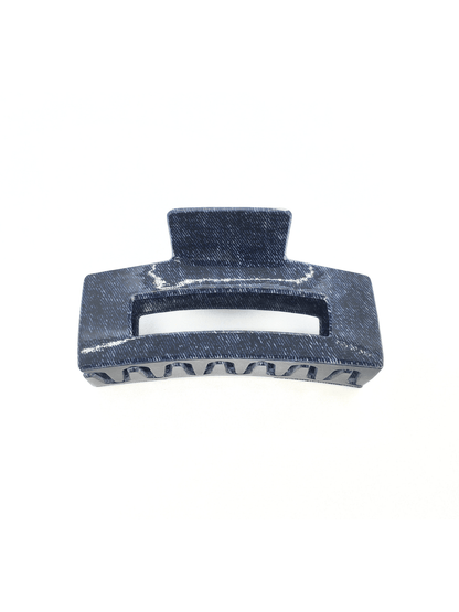 Denim Rectangular Hair Claw Clip - cllovestudio