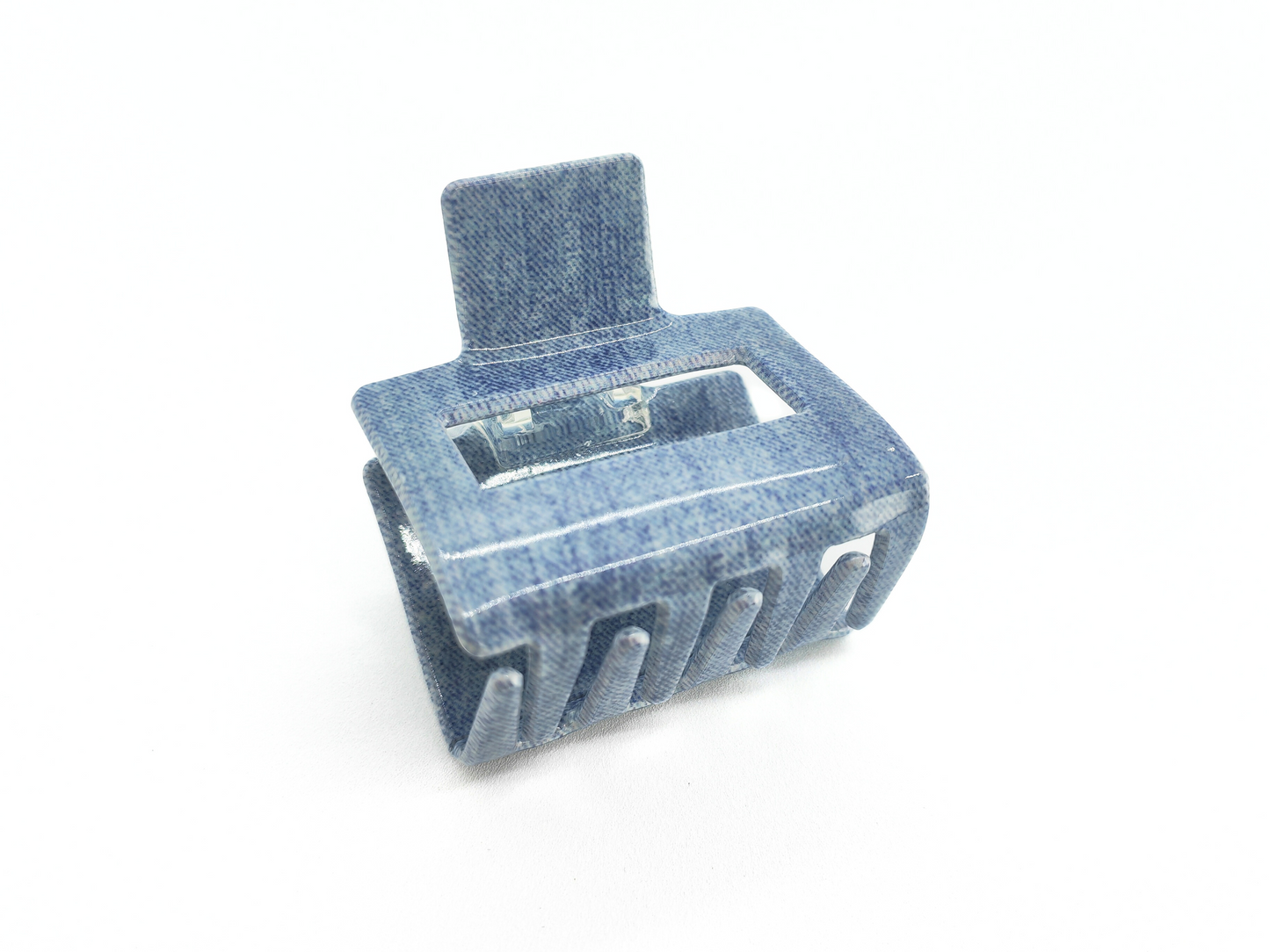 Denim Square Hair Claw Clip - cllovestudio