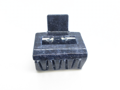 Denim Square Hair Claw Clip - cllovestudio