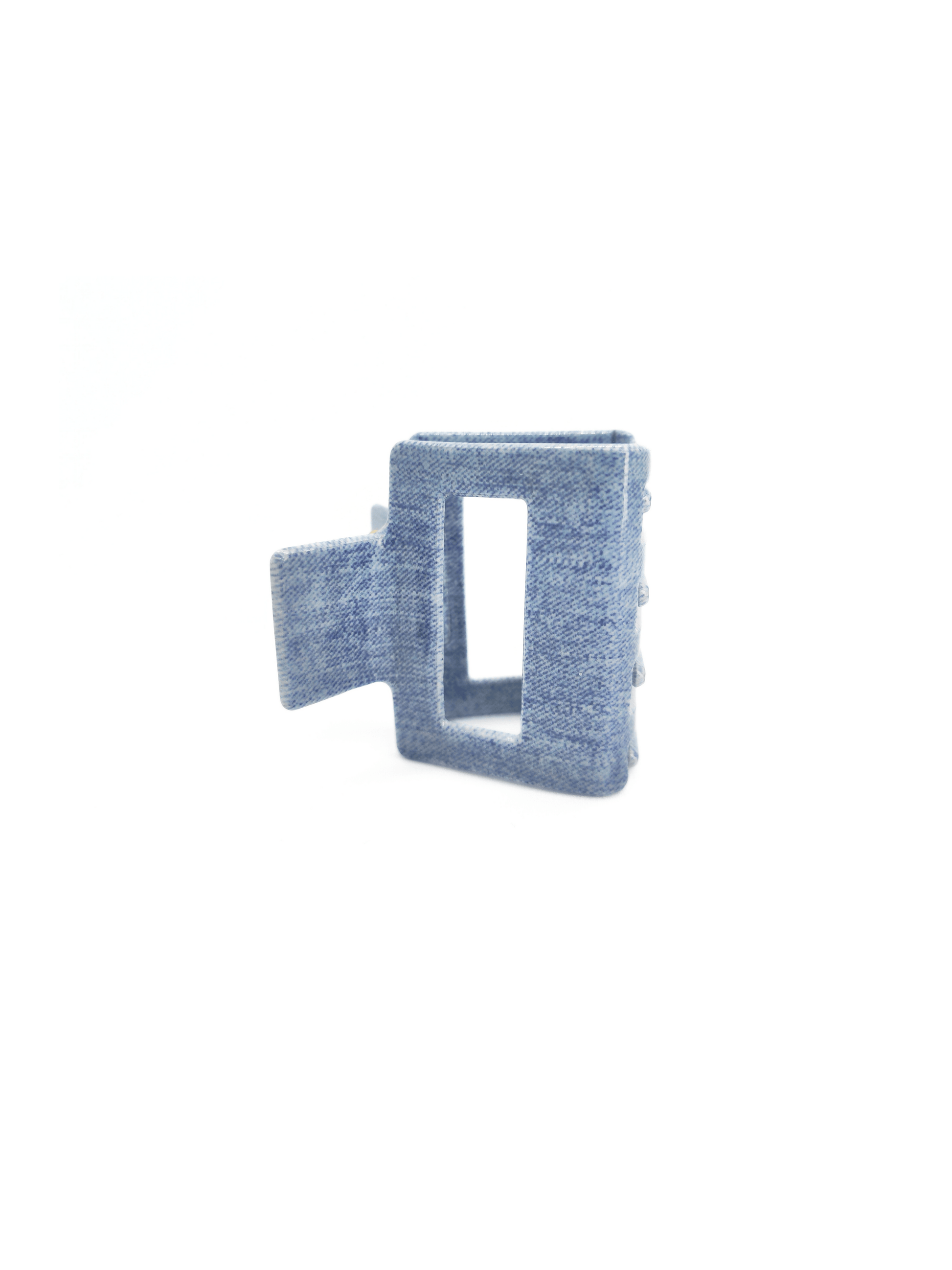 Denim Square Hair Claw Clip - cllovestudio