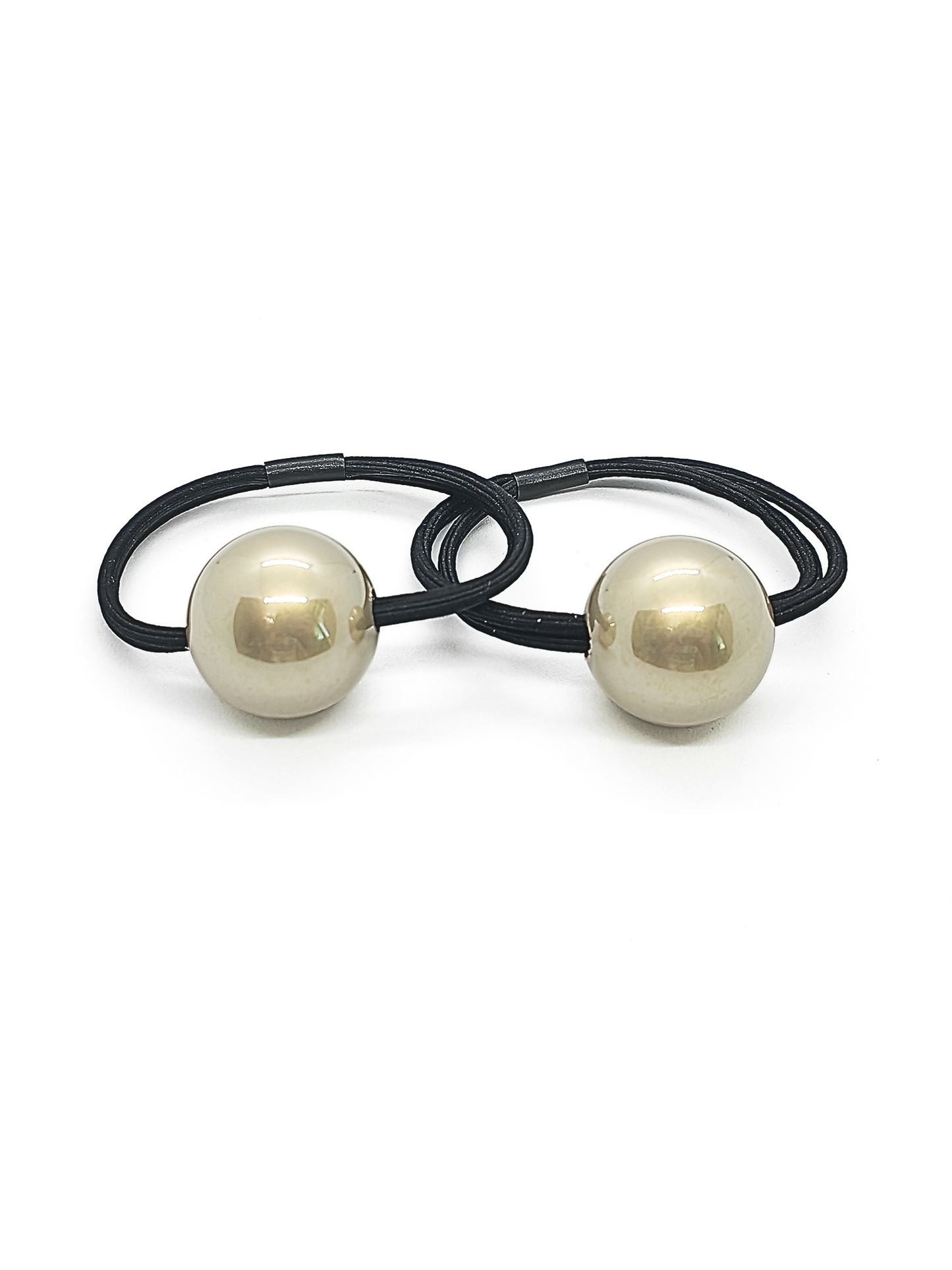 Elegant Pearl Sphere Hair Ties - 2-Pack - cllovestudio