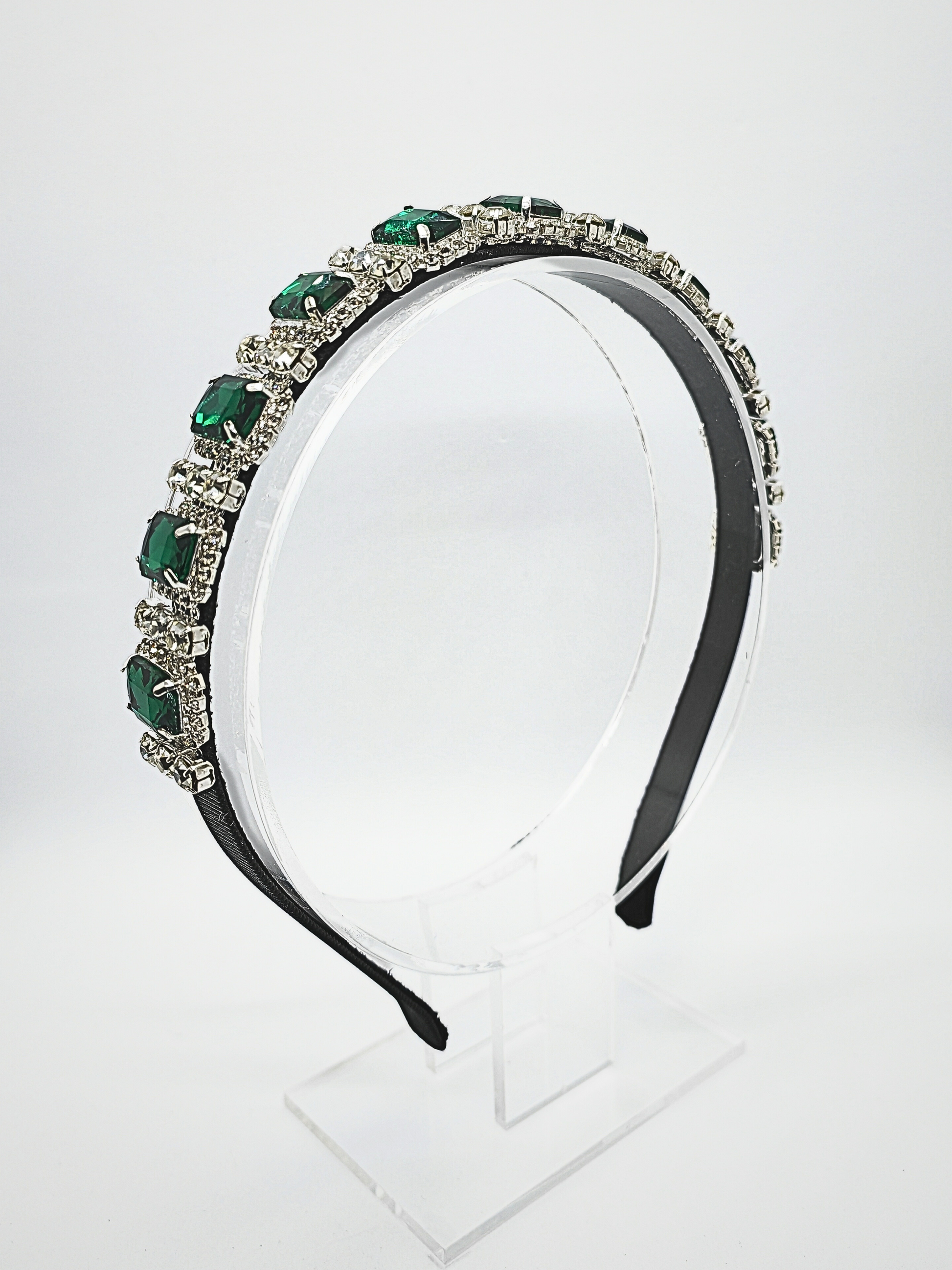 Emerald Green Square Crystal Headband - cllovestudio