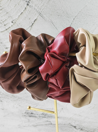 Faux Leather Luxe Scrunchie - cllovestudio