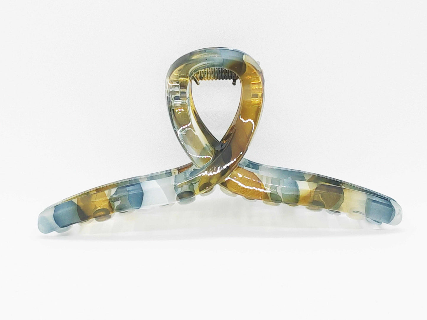 Modern Art Amber Marble Twisted Hair Clip - cllovestudio