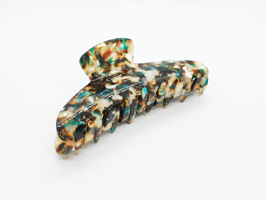 Teal Agate Mosaic Hair Claw Clip - cllovestudio