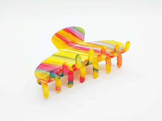 Rainbow Stripe Hair Claw Clip - cllovestudio