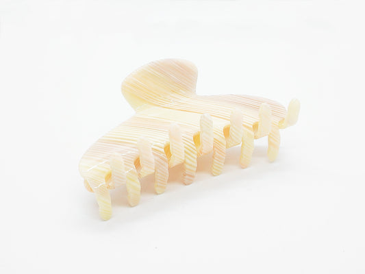 Ivory Striped Hair Claw Clip - cllovestudio