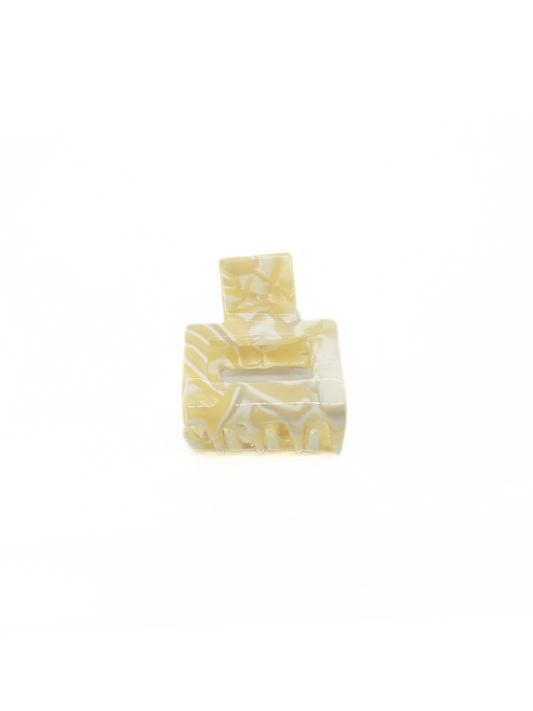 Ivory Marble Mini Hair Claw Clip_cllovestudio