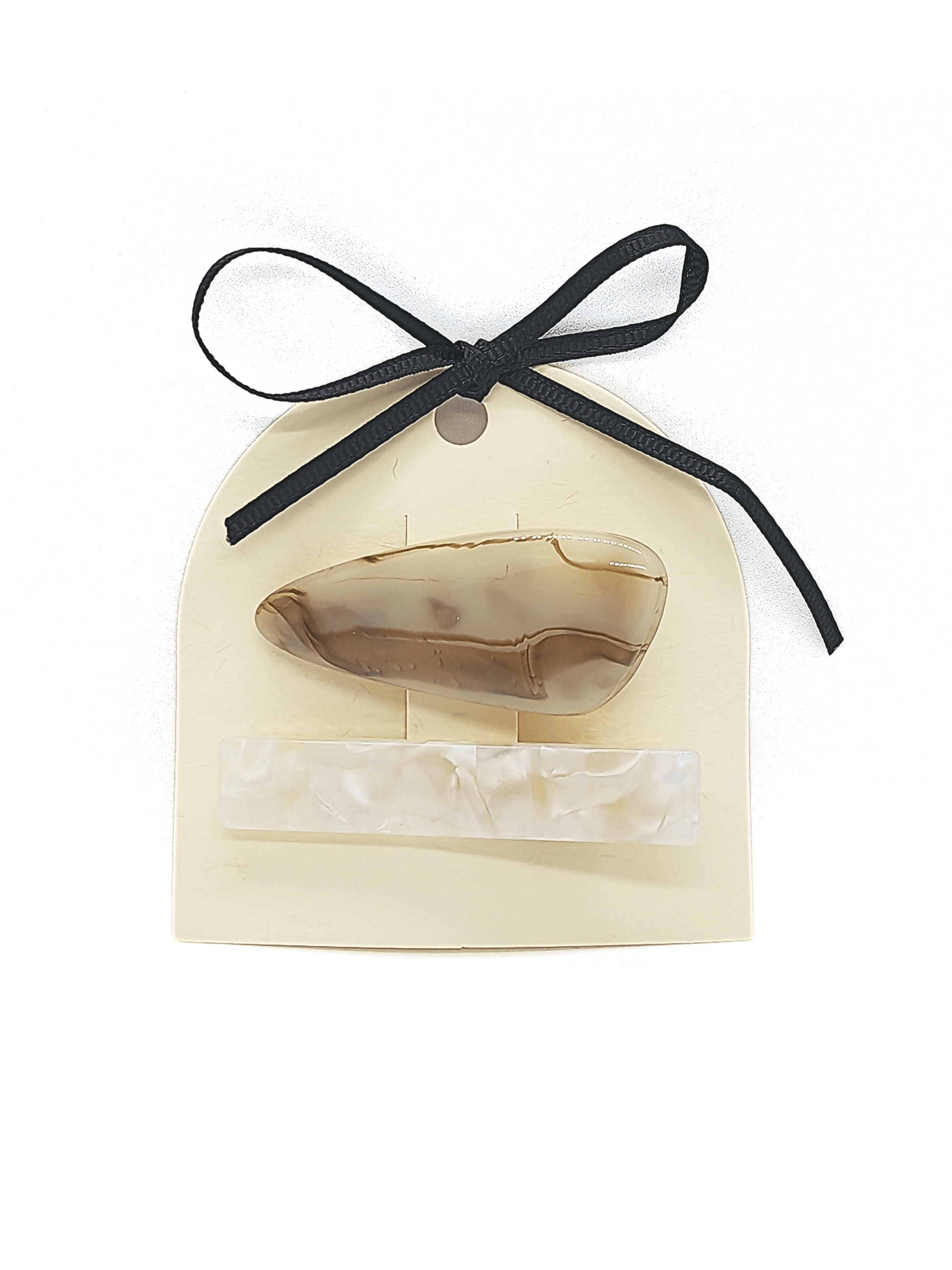 Ivory & Mocha Shell Hair Clips (2-Pack) - cllovestudio