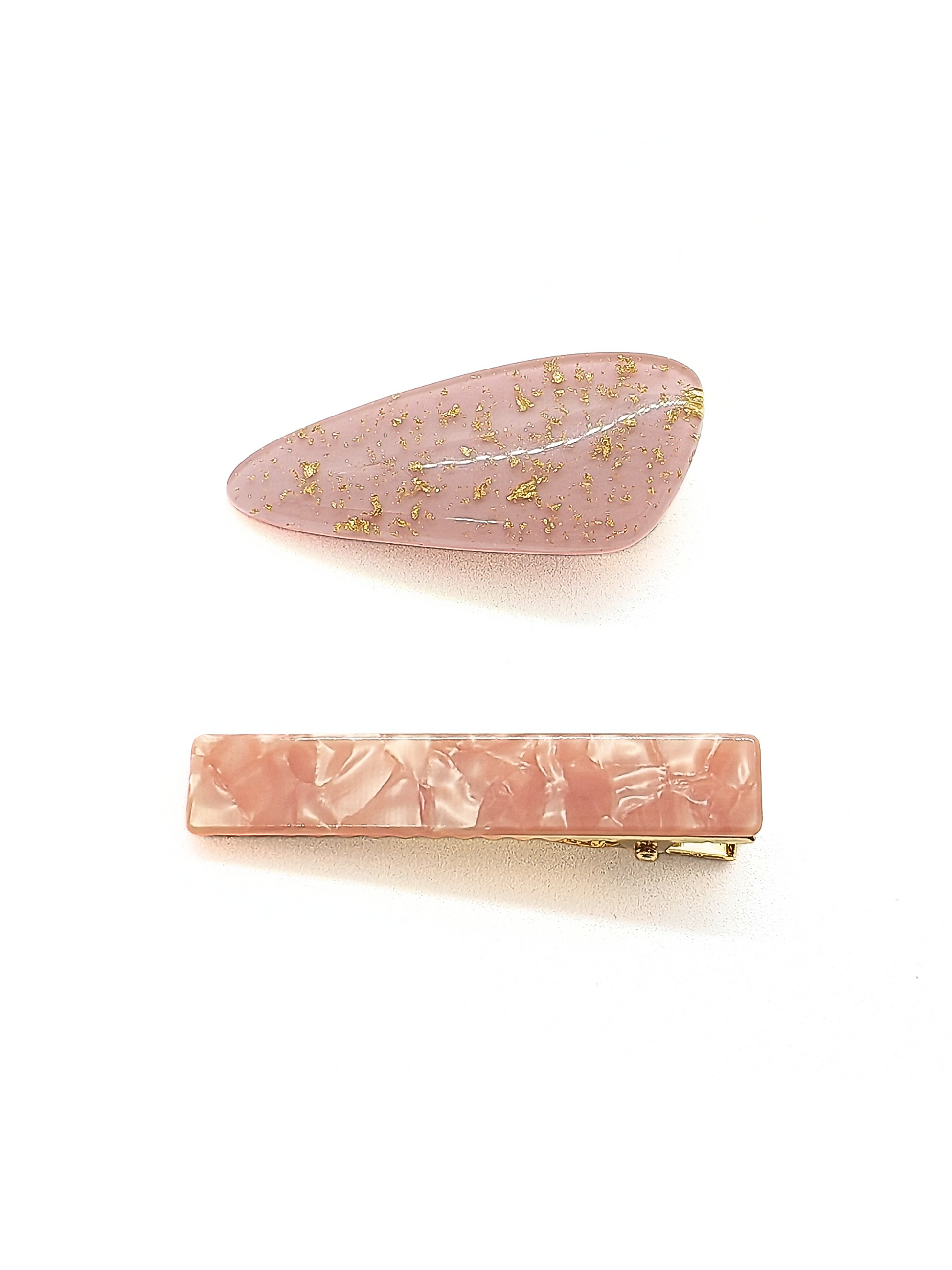 Pink Sparkle & Shell Hair Clips (2-Pack) - cllovestudio